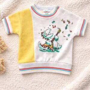 Vintage Health-tex Dinosaur Sweatshirt 3M NWT Rainbow Trim